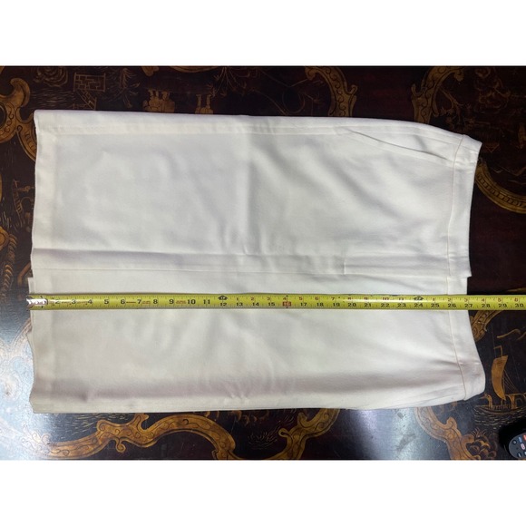 Max Mara Cream 100% Virgin Wool Pencil Skirt Classic Career Minimalist Luxury 8 - Picture 6 of 7